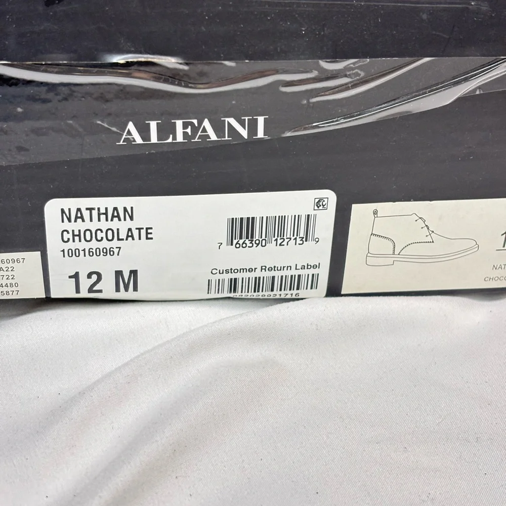 Alfani “Nathan” Men’s Chukka Boots –‎ Size 12M – Chocolate Brown